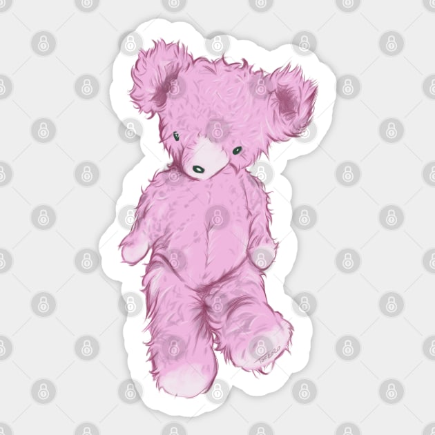 Pink Teddy Bear Sticker by So Red The Poppy